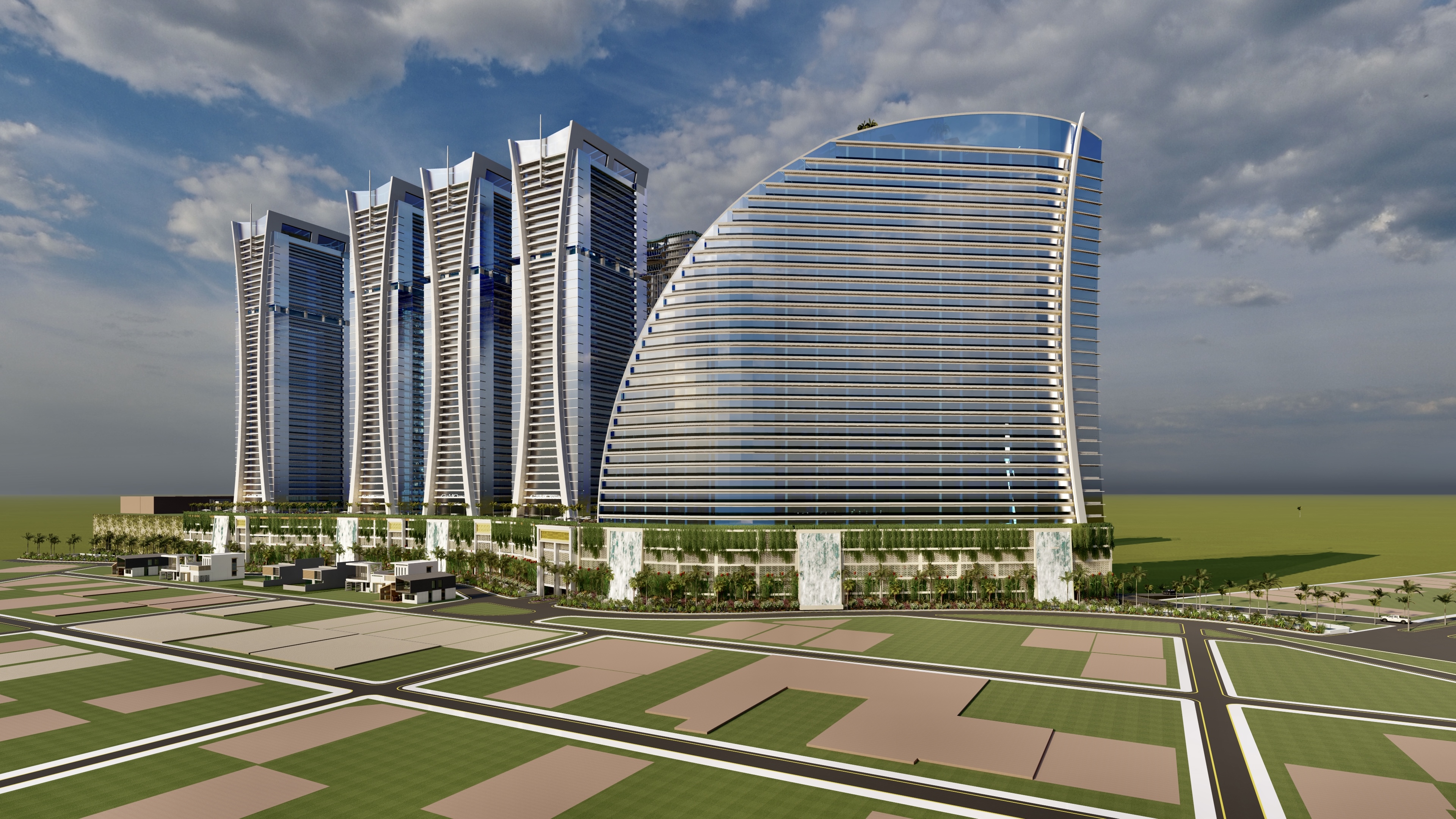 Goldcrest Breeze residential towers at Downtown Giga